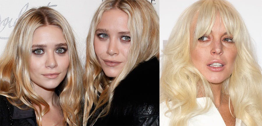 Ashley og Mary Kate Olsen og Lindsay Lohan